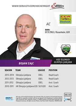 2014-15 Playercards Premium (EBEL) #358 Bojan Zajc Back