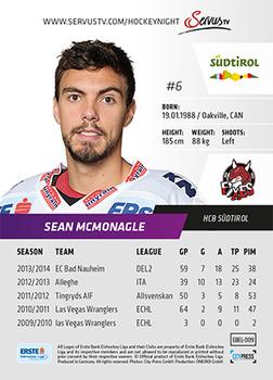 2014-15 Playercards (EBEL) #EBEL-009 Sean McMonagle Back