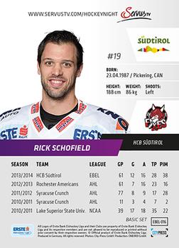2014-15 Playercards (EBEL) #EBEL-016 Rick Schofield Back
