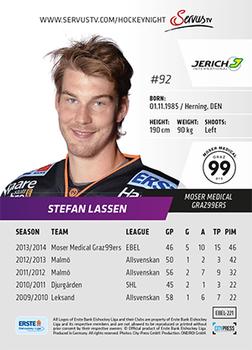 2014-15 Playercards (EBEL) #EBEL-221 Stefan Lassen Back
