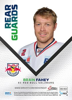 2014-15 Playercards Premium (EBEL) - Rearguards #EBEL-RG02 Brian Fahey Back