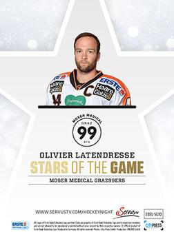 2014-15 Playercards Premium (EBEL) - Stars of the Game #EBEL-SG10 Olivier Latendresse Back