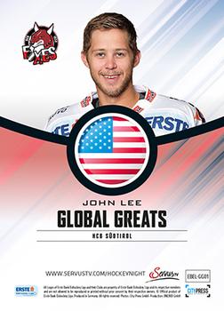 2014-15 Playercards (EBEL) - Global Greats #EBEL-GG01 John Lee Back