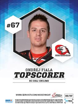 2013-14 Austrian EBEL - Topscorer #EBEL-TS07 Ondrej Fiala Back