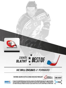 2013-14 Austrian EBEL - Best of ... #EBEL-BO07 Zdenek Blatny Back