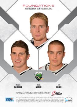 2012-13 Playercards EBEL - Foundations #EBEL-FD06 Michael Ratchuk / Ales Music / Eric Pance Back