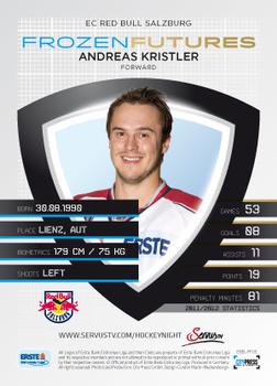 2012-13 Playercards EBEL - Frozen Futures #EBEL-FF05 Andreas Kristler Back