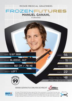 2012-13 Playercards EBEL - Frozen Futures #EBEL-FF10 Manuel Ganahl Back