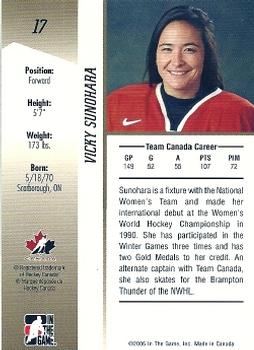 2006-07 In The Game Going For Gold Canadian Women's National Team #17 Vicky Sunohara Back