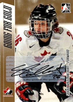 2006-07 In The Game Going For Gold Canadian Women's National Team - Autographs #A-V Sarah Vaillancourt Front