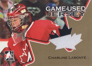 2006-07 In The Game Going For Gold Canadian Women's National Team - Game-Used Jerseys #GUJ-01 Charline Labonte Front