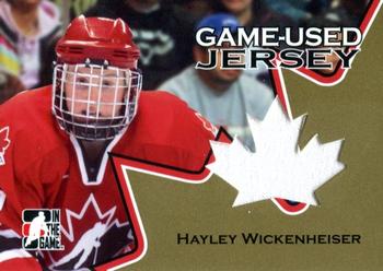 2006-07 In The Game Going For Gold Canadian Women's National Team - Game-Used Jerseys #GUJ-20 Hayley Wickenheiser Front