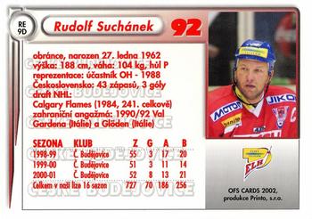 2001-02 Czech OFS - Insert RED - yellow #RE9D Rudolf Suchanek Back