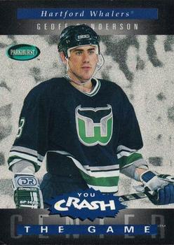 1994-95 Parkhurst - You Crash the Game Blue (Canada Retail) #C10 Geoff Sanderson Front
