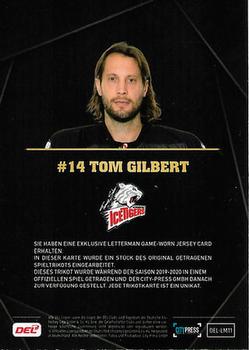 2019-20 Playercards (DEL) - Letterman #LM11 Tom Gilbert Back