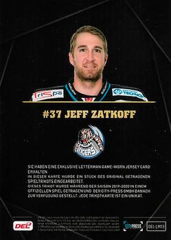 2019-20 Playercards (DEL) - Letterman #LM13 Jeff Zatkoff Back