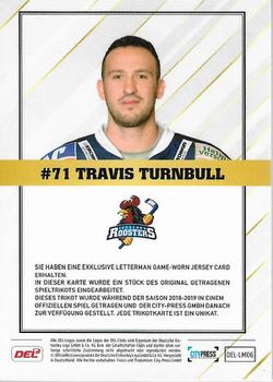 2018-19 Playercards (DEL) - Letterman #DEL-LM06 Travis Turnbull Back