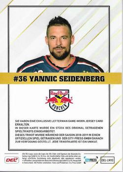 2018-19 Playercards (DEL) - Letterman #DEL-LM10 Yannic Seidenberg Back