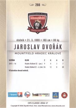 2016-17 OFS Classic Serie II #266 Jaroslav Dvorak Back