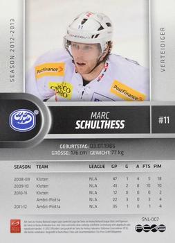 2012-13 Swiss National League #7 Marc Schulthess Back