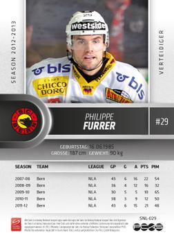 2012-13 Swiss National League #29 Philippe Furrer Back