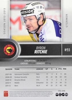 2012-13 Swiss National League #46 Byron Ritchie Back