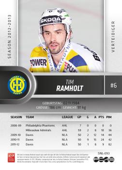 2012-13 Swiss National League #93 Tim Ramholt Back