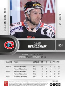 2012-13 Swiss National League #127 David Desharnais Back