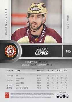 2012-13 Swiss National League #158 Roland Gerber Back