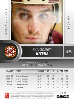 2012-13 Swiss National League #161 Christopher Rivera Back