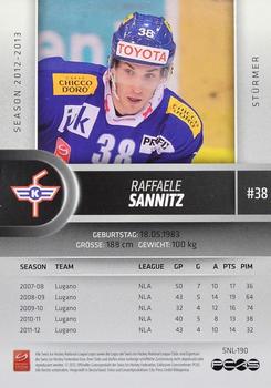 2012-13 Swiss National League #190 Raffaele Sannitz Back