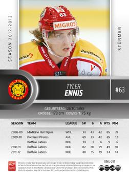 2012-13 Swiss National League #211 Tyler Ennis Back