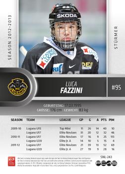 2012-13 Swiss National League #243 Luca Fazzini Back