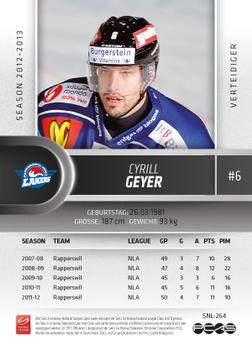2012-13 Swiss National League #264 Cyrill Geyer Back