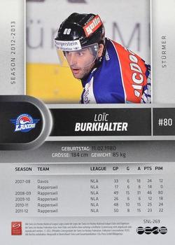 2012-13 Swiss National League #269 Loic Burkhalter Back