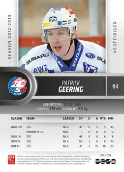 2012-13 Swiss National League #293 Patrick Geering Back