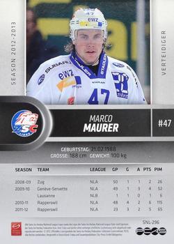 2012-13 Swiss National League #296 Marco Maurer Back