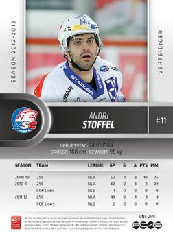 2012-13 Swiss National League #299 Andri Stoffel Back