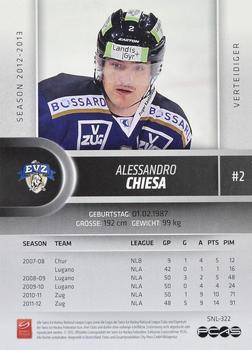 2012-13 Swiss National League #322 Alessandro Chiesa Back