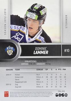 2012-13 Swiss National League #333 Dominic Lammer Back