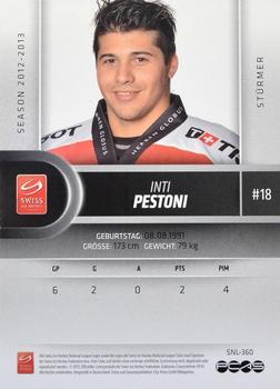 2012-13 Swiss National League #360 Inti Pestoni Back