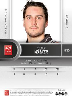 2012-13 Swiss National League #369 Julian Walker Back