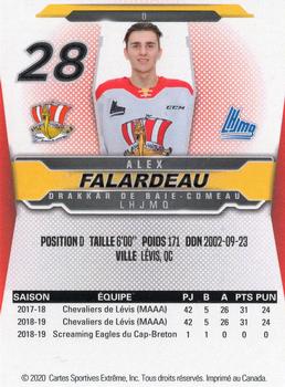 2019-20 Baie-Comeau Drakkar (QMJHL) #NNO Alex Falardeau Back