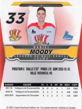 2019-20 Baie-Comeau Drakkar (QMJHL) #NNO Daniel Moody Back