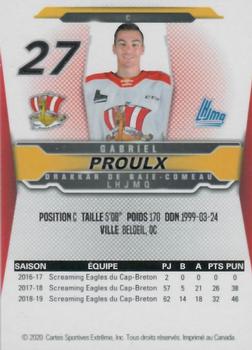2019-20 Baie-Comeau Drakkar (QMJHL) #NNO Gabriel Proulx Back
