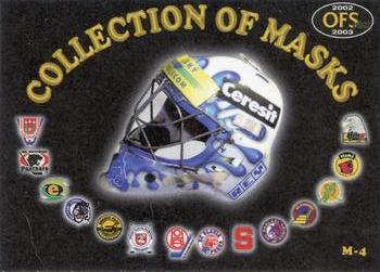 2002-03 OFS Plus (ELH) - Masks #M4 Jiri Trvaj Front