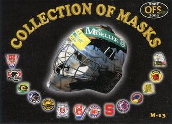 2002-03 OFS Plus (ELH) - Masks #M13 Martin Barek Front