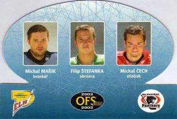 2002-03 OFS Plus (ELH) - OFS Trio #T-2 Michal Marik / Filip Stefanka / Michal Cech Front