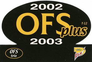 2002-03 OFS Plus (ELH) - OFS Trio #T-12 Roman Malek / Frantisek Kucera / Josef Beranek Back