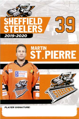 2019-20 Sheffield Steelers (EIHL) #NNO Martin St. Pierre Front
